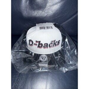 Arizona Diamondbacks D-backs ‘47 Brand Script Snapback Trucker Hat Foam NWT